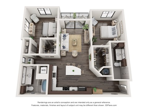 Edge at Flagler Village apartments in Fort Lauderdale Florida photo of two bedroom floorplan